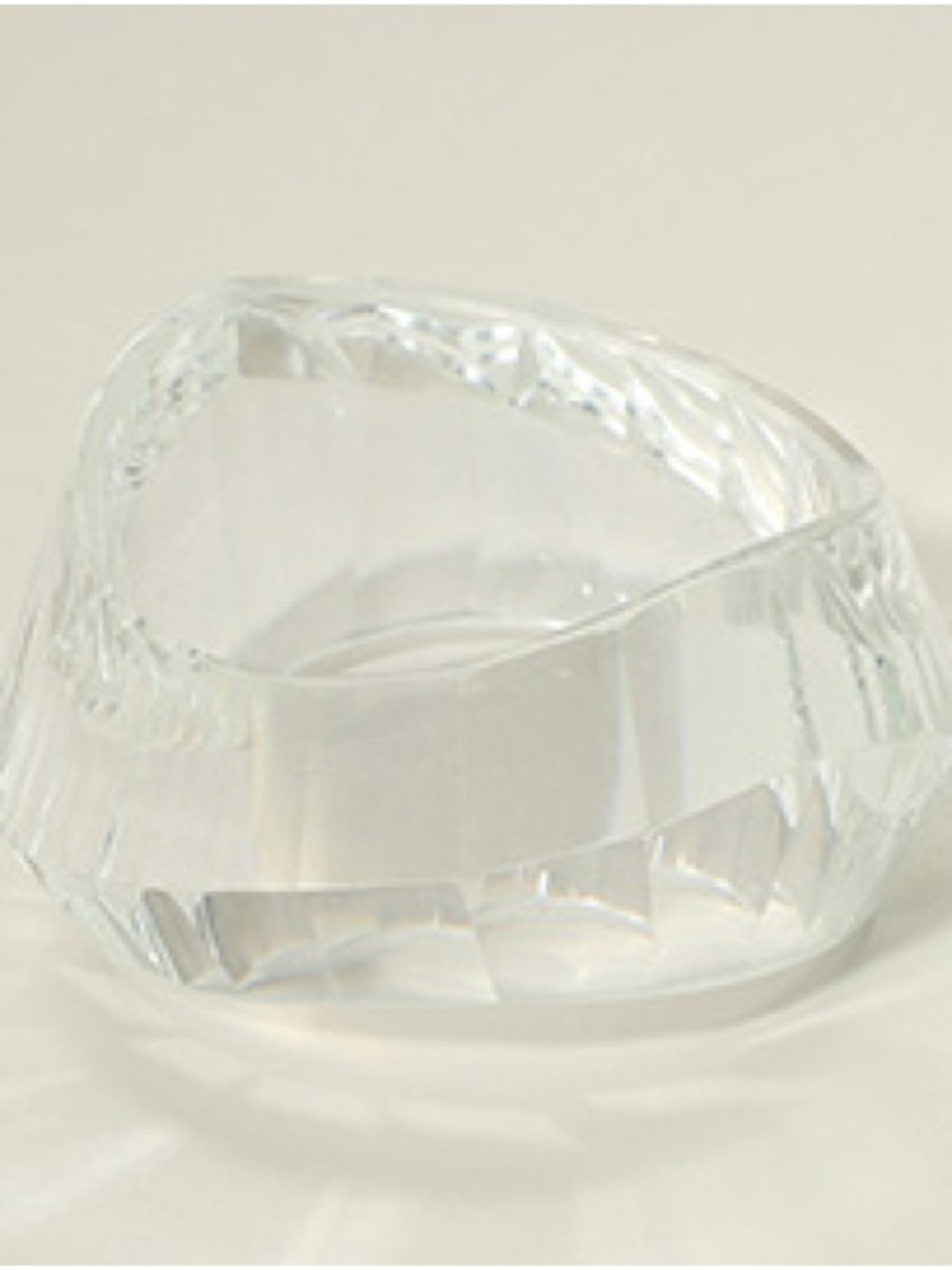 Clear Faceted Acrylic Bold Bangle